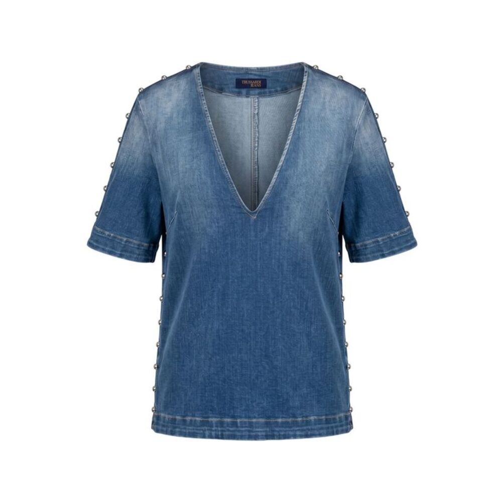 Trussardi Jeans Blue Cotton Women Women's Shirt